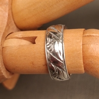 mønsteret sølv fingerring 1946 vintage ring 830s gammelt smykke. genbrug